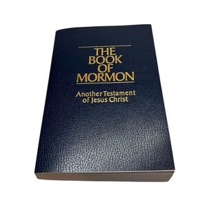 The Book of Mormon Another Testament of Jesus Christ 1981 LDS Church Navy Blue